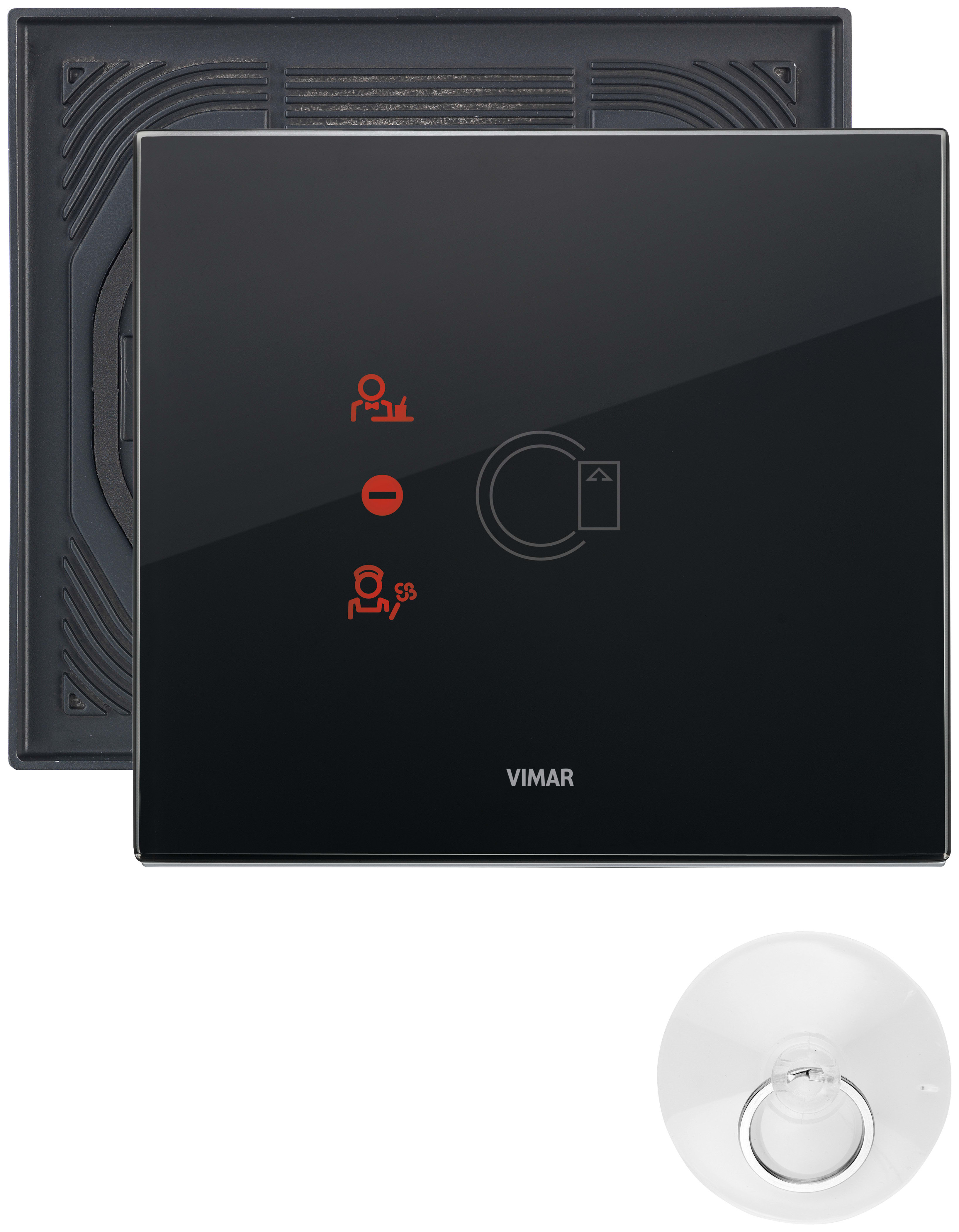 VIMAR SPA - VIW0K21666.76.02 PLACCA 3M TRANSPONDER NERO DIAMANTE IP55