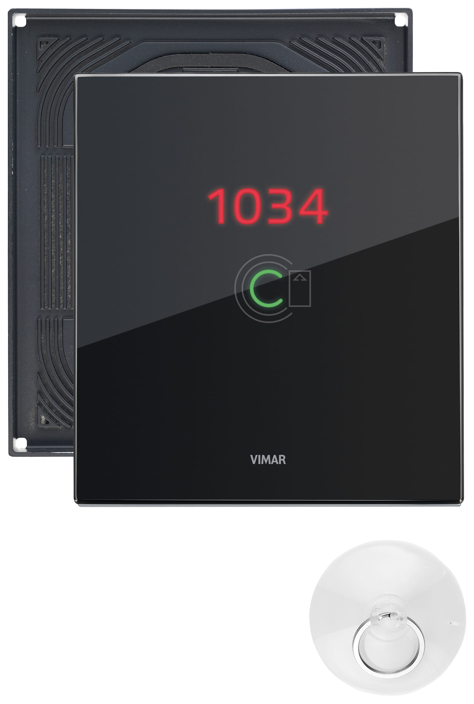 VIMAR SPA - VIW0K21666.76.03 Placca 3M transp. NR nero diamante IP55