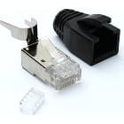 EXCEL - EXL100-118-100 EXCEL CAT6A STP CRIMP PLUG AND BOOT BLAC