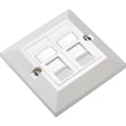 MAYFLEX UK LIMITED - EXL100-433 EXCEL CAT6 UTP UNSCR 2 MOD WHITE W/ 1 GA