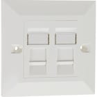 MAYFLEX UK LIMITED - EXL100-704 EXCEL CAT5E UTP UNSCR 2 MOD WHITE W/BEVE