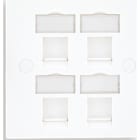 MAYFLEX UK LIMITED - EXL100-705 EXCEL SINGLE GANG 4 PORT KEYSTONE FLAT F