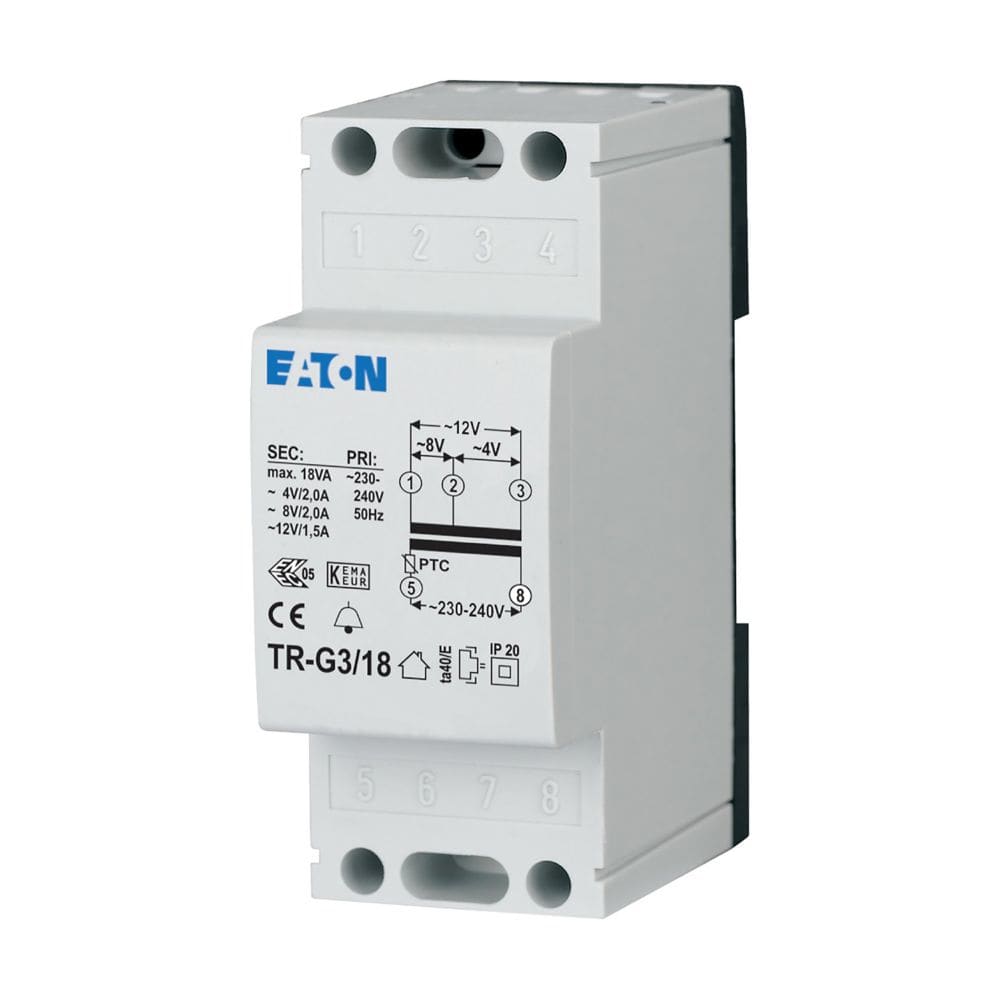 EATON - EAO272483 TR-G3/18 TRAFO CAMPANELLI 18 VA 230/4-8-
