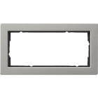 GIRA - GIR100233 PLACCA 2-M S/COC GIRA E2 ACCIAIO INOX