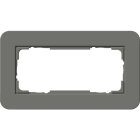 GIRA - GIR1002413 PLACCA 2-M S/COC GIRA E3 GRIGIO SC./BNC