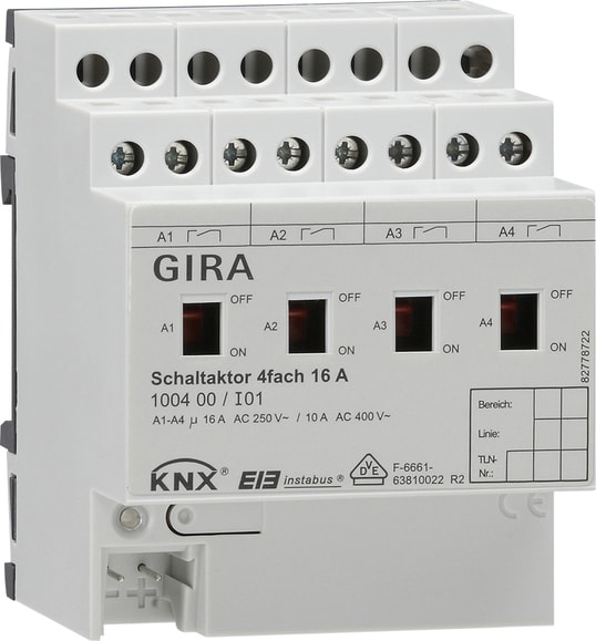 GIRA - GGI100400 ATT.ON/OFF 4-C 16 A MAN. KNX AMG