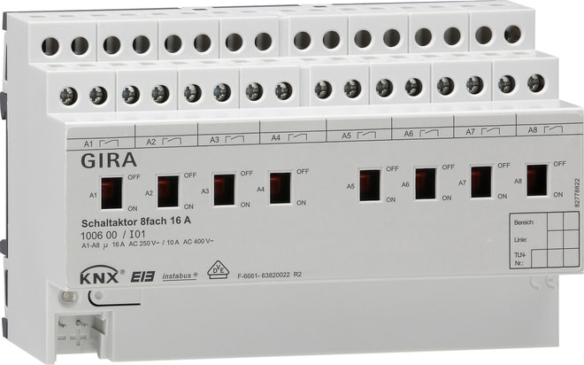 GIRA - GIR100600 ATTUATORE 8X 16 A KNX AMG