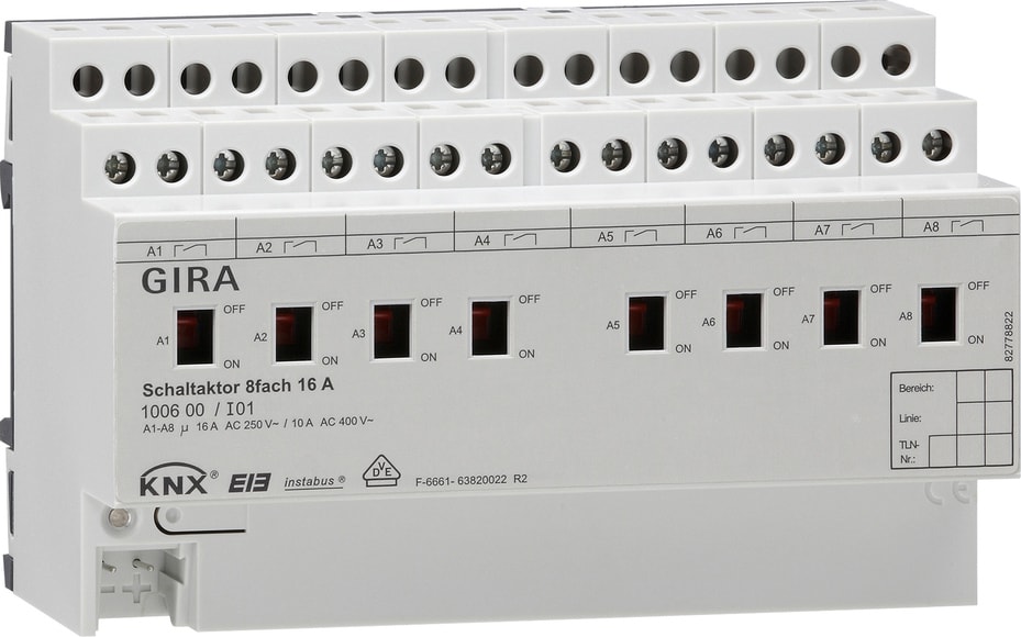 GIRA - GGI100600 ATT.ON/OFF 8-C 16 A MAN. KNX AMG