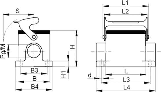 LAPP ITALIA SRL - LPP10005000 H-B 6 SGR 16 ZW. BOX MOUNT BASE