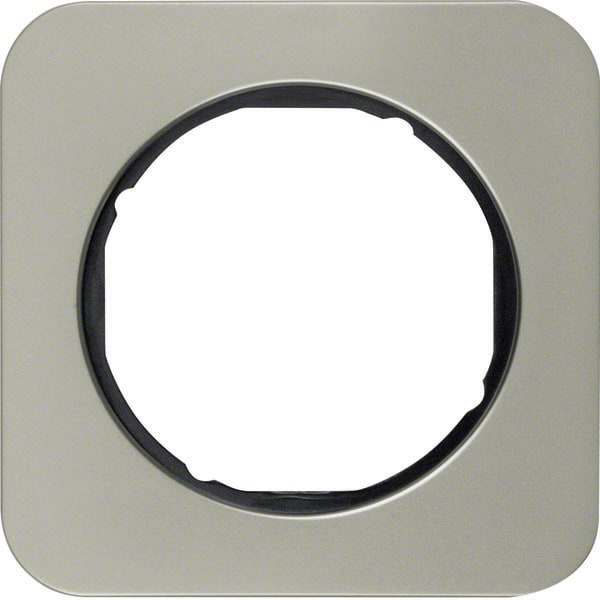 BERKER - BRK10112104 CORNICE 1P SERIE R1 ACCIAIO INOX/NERO