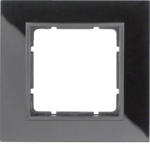 BERKER - BRK10116616 CORNICE 1P SERIE B7 VETRO NERO/ANTR. OP.