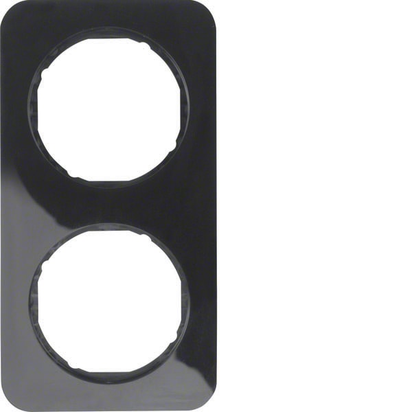 BERKER - BRK10122145 CORNICE 2P SERIE R1 NERO LUCIDO