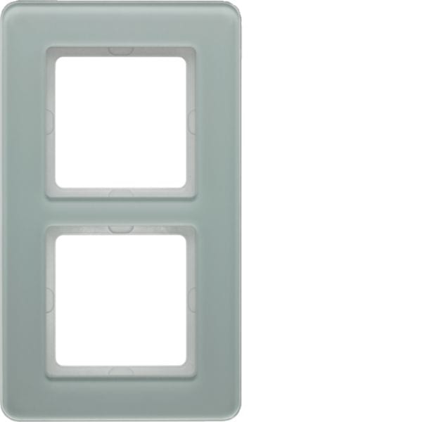 BERKER - BRK10126079 CORNICE 2P SERIE Q7 VETRO BIANCO POLARE