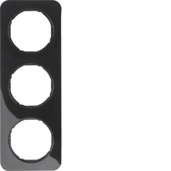 BERKER - BRK10132145 CORNICE 3P SERIE R1 NERO LUCIDO