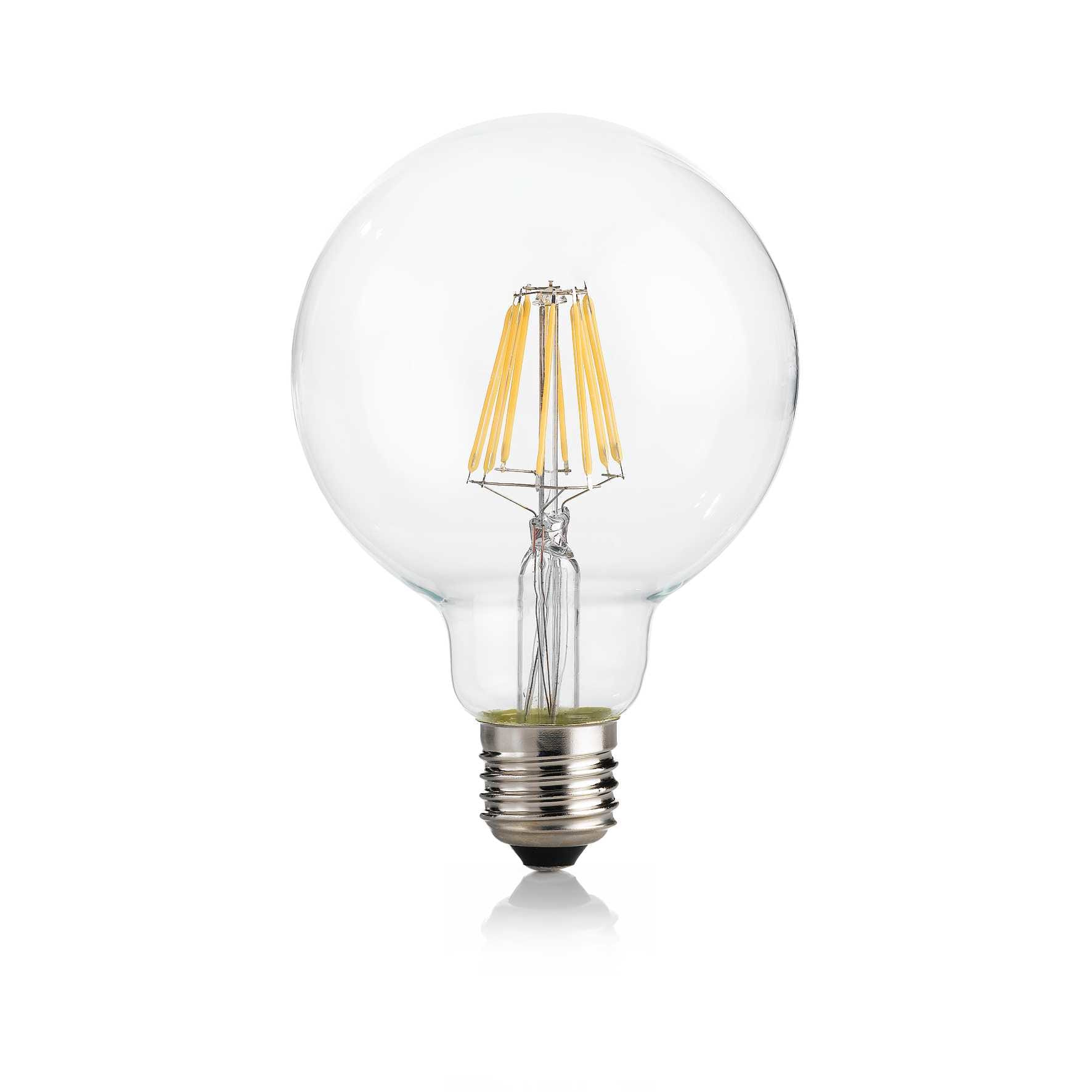 IDEAL LUX SRL - IUX101323 E27 GLOBO D095 08W 3000K CRI80 TRASP