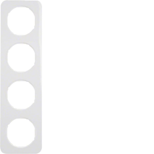 BERKER - BRK10142189 CORNICE 4P SERIE R1 BIANCO POLARE LUCIDO