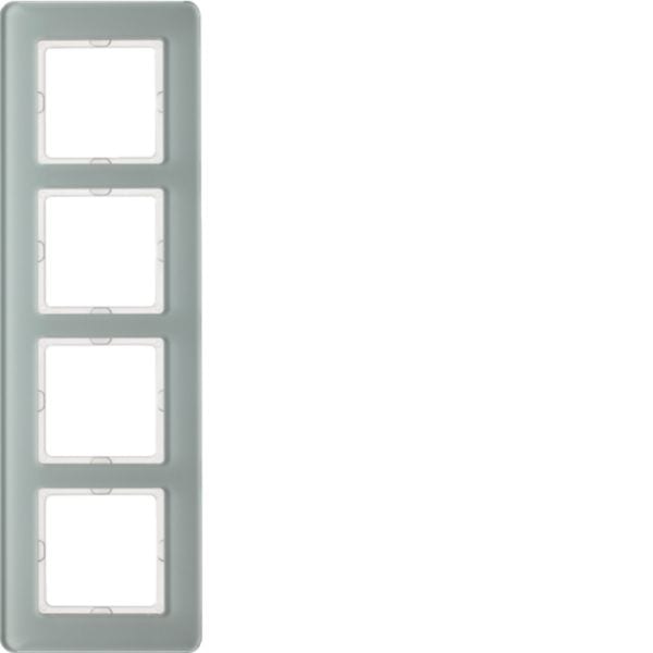 BERKER - BRK10146079 CORNICE 4P SERIE Q7 VETRO BIANCO POLARE