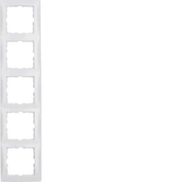 BERKER - BRK10158989 CORNICE 5P SERIE S1 BIANCO POLARE LUCIDO