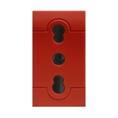 SCAME PARRE SPA - SCA101.6403.R PRESA 2P+T 16A 250V BIVAL.(P11/P17)ROSSA