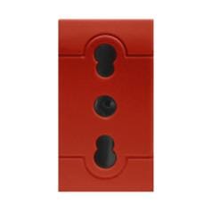 SCAME PARRE SPA - SCA101.6403.R PRESA 2P+T 16A 250V BIVAL.(P11/P17)ROSSA