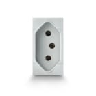 SCAME PARRE SPA - SCA101.6421.G PRESA BRASILIANA 2P+T 10A - 250V GRIGIA