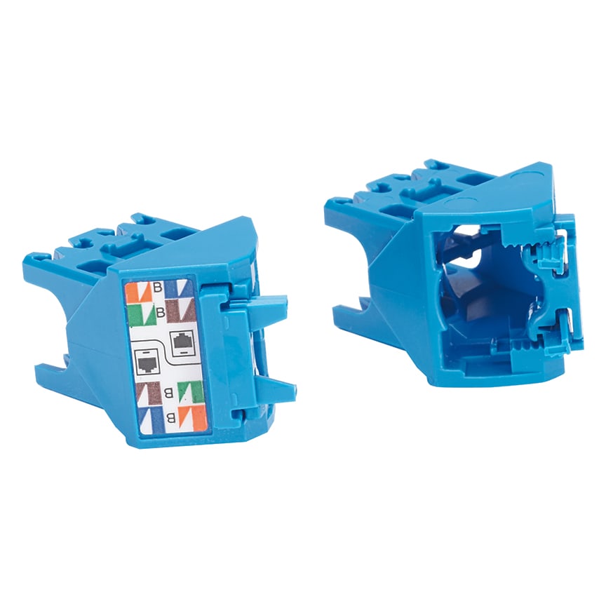 PANDUIT - PANCJLRCAPBU-X ANGLED TG WIRE CAP, CAT. 6A, 10 PK., BLU