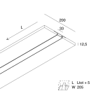 NOVALUX SPA - NOX101894.99 L-33: Profilo lineare per Strip LED tagliabile in opera, per realizzare linee di luce incassate nel cartongesso. Garanzia 5 anni.