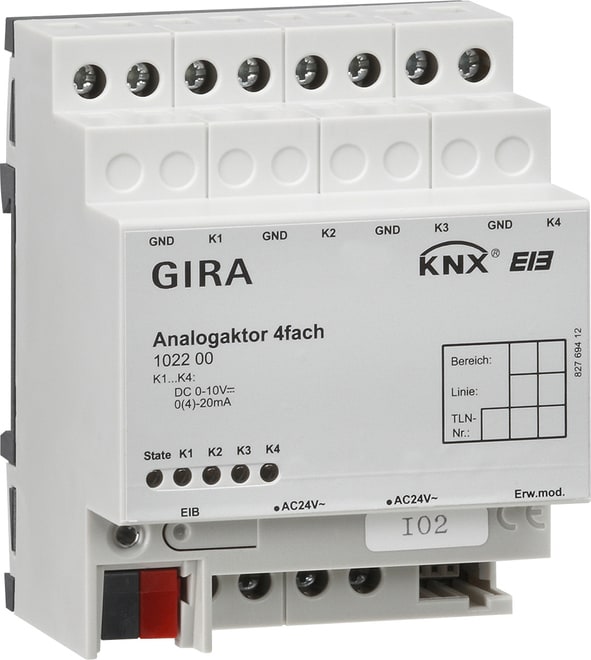 GIRA - GIR102200 ATT.ANALOGICO 4-M KNX AMG