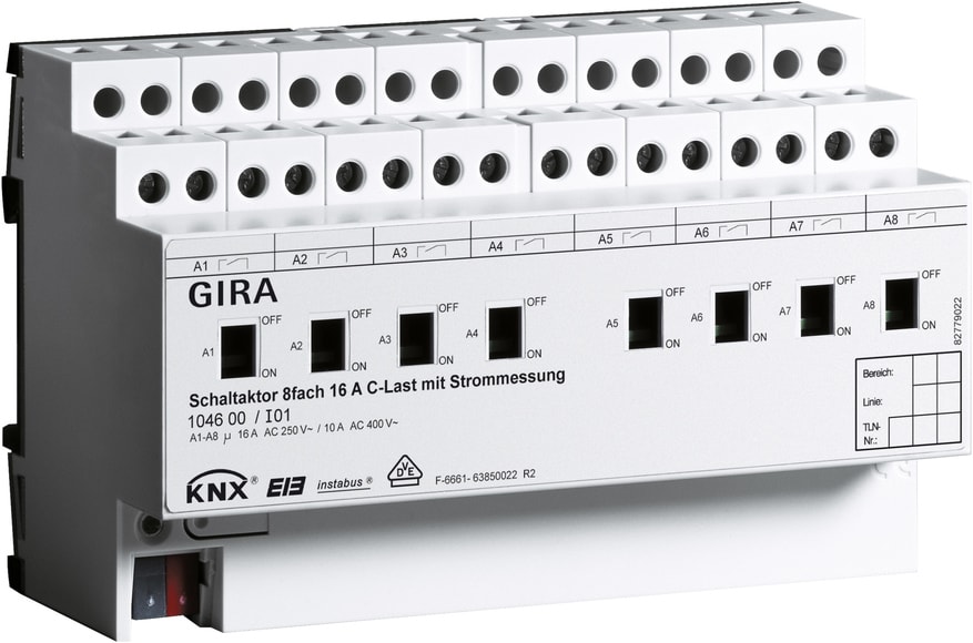 GIRA - GGI104600 ATTUATORE 8X 16 A CARICO C KNX AMG