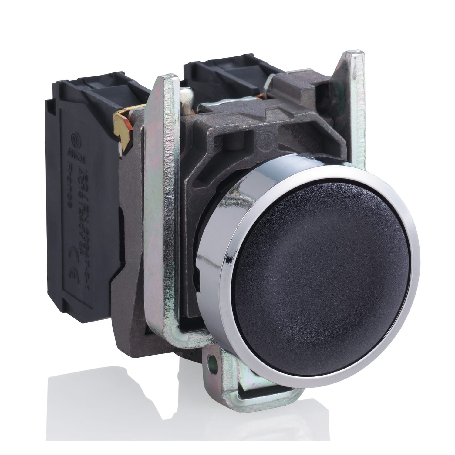 SCHNEIDER ELECTRIC - SNRXB4BA25 Pulsante, metallo, Harmony XB4, a filo ghiera, nero, 22 mm, ad impulso, senza marcatura, 1NO+1NC