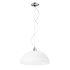 ROSSINI - RSS10801-40 SOSPENSIONE CROMO/PARALUME VETRO BIANCO SATINATO E27 IP20 40CM