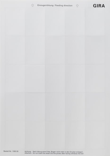 GIRA - GGI109000 FOGLI TARGHETTE 38 X 54 MM