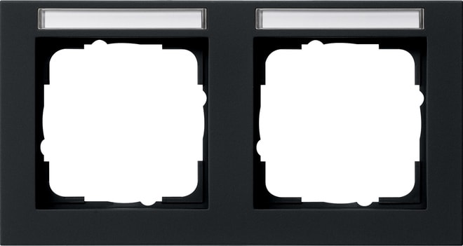 GIRA - GIR109209 PLACCA 2-M ORIZZ. CT GIRA E2 NERO O