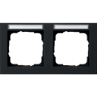 GIRA - GIR109209 PLACCA 2-M ORIZZ. CT GIRA E2 NERO O