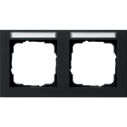 GIRA - GGI109209 PLACCA 2-M ORIZZ. CT GIRA E2 NERO O