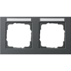 GIRA - GGI109223 PLACCA 2-M ORIZZ. CT GIRA E2 ANTRACITE