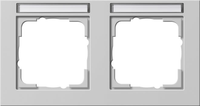 GIRA - GIR109237 PLACCA 2-M ORIZZ. CT GIRA E2 GRIGIO O