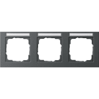 GIRA - GIR109323 PLACCA 3-M ORIZZ. CT GIRA E2 ANTRACITE