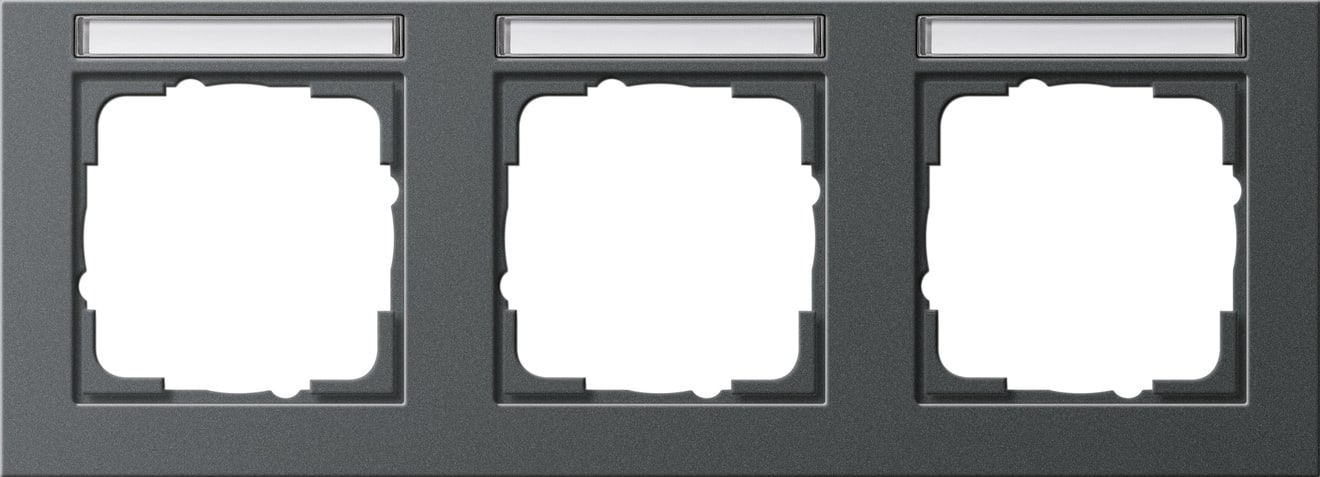 GIRA - GGI109323 PLACCA 3-M ORIZZ. CT GIRA E2 ANTRACITE