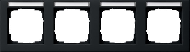 GIRA - GIR109409 PLACCA 4-M CT ORIZZ. CT GIRA E2 NERO O