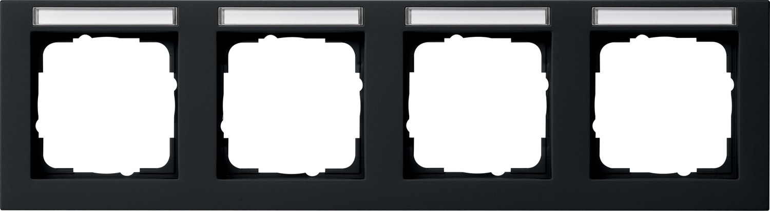 GIRA - GGI109409 PLACCA 4-M CT ORIZZ. CT GIRA E2 NERO O