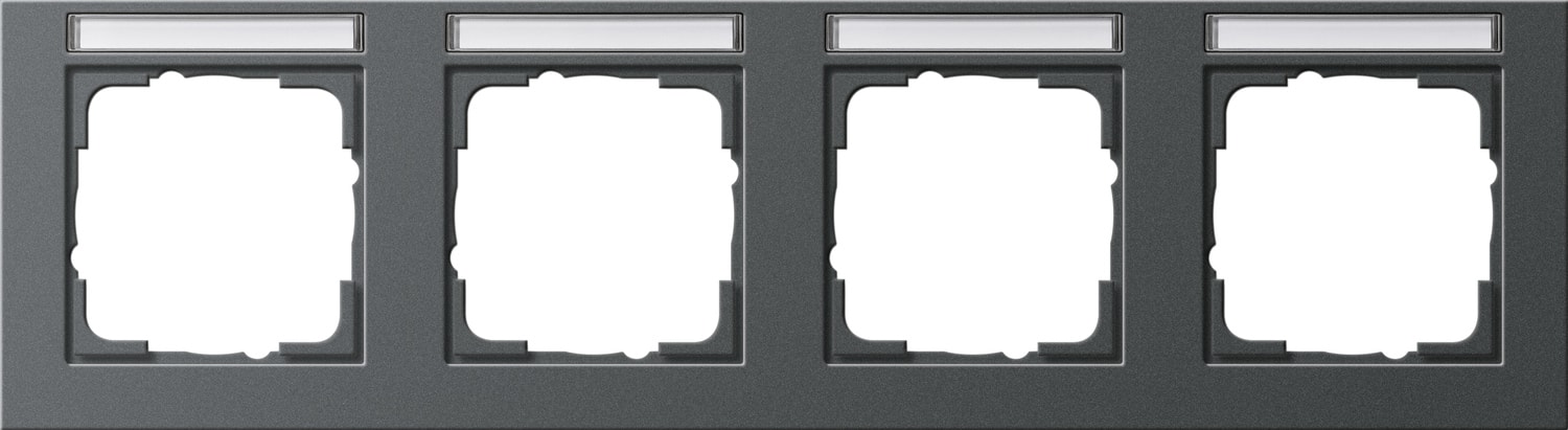 GIRA - GGI109423 PLACCA 4-M CT ORIZZ. CT GIRA E2 ANTRACIT