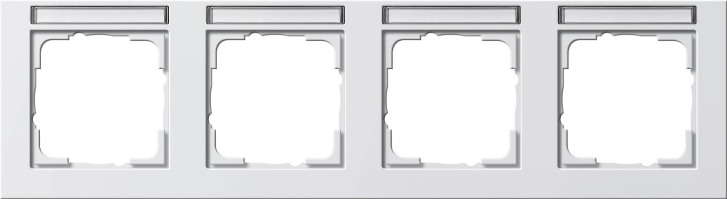 GIRA - GGI109429 PLACCA 4-M CT ORIZZ. CT GIRA E2 BNC PURO