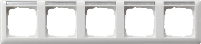 GIRA - GGI109503 PLACCA 5-M ORIZZ. CT SYSTEM 55 BNC PURO