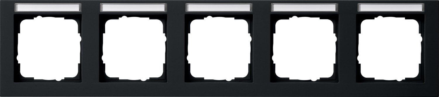 GIRA - GGI109509 PLACCA 5-M ORIZZ. CT GIRA E2 NERO O