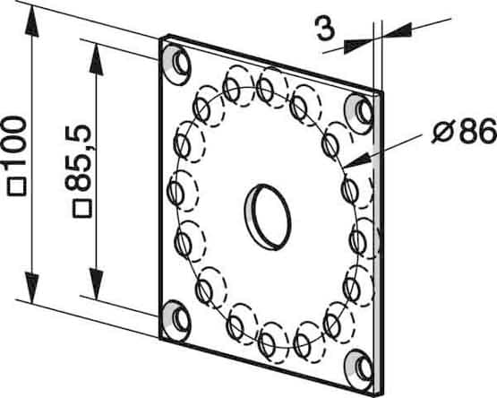 BFT (SOMFY) - MFY9706034 PIASTRA CSI 100X100