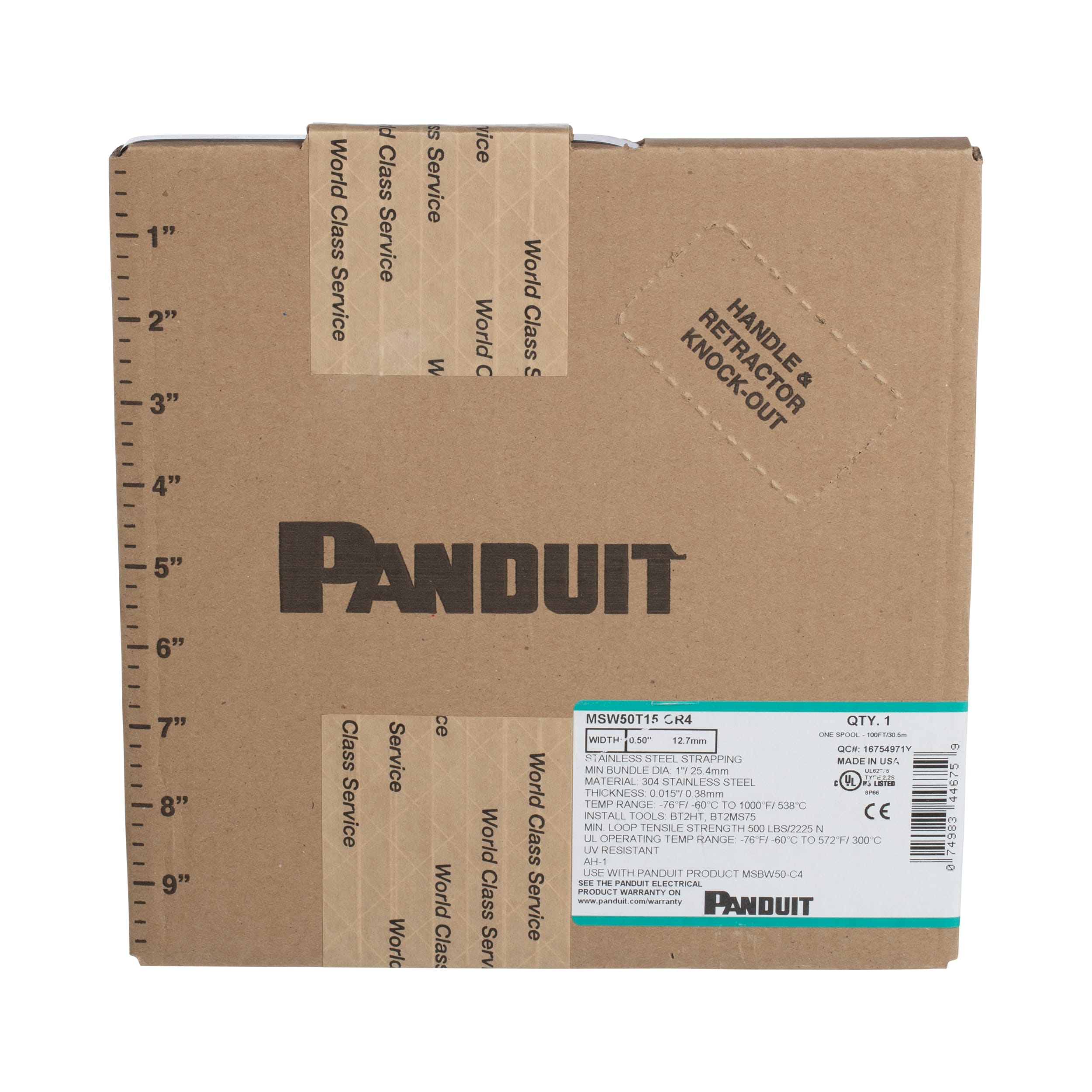 PANDUIT - PANMSW50T15-CR4 BANDELLA IN ACCIAIO INOX A LUNGHEZZA PER