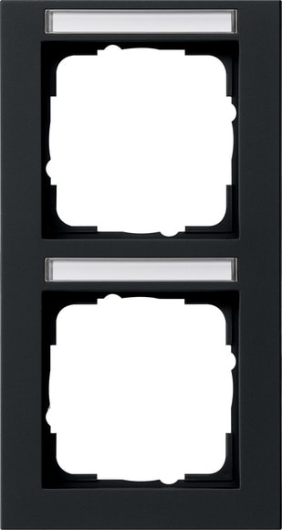 GIRA - GGI110209 PLACCA 2-M VERT. CT GIRA E2 NERO O