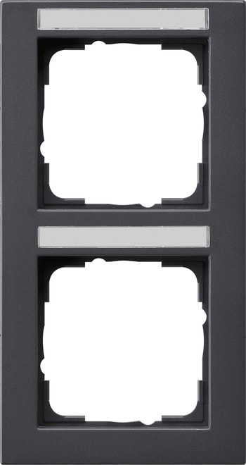 GIRA - GIR110223 PLACCA 2-M VERT. CT GIRA E2 ANTRACITE