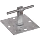 DEHN ITALIA SPA - DEH202060 Staffa portafilo per tetti DEHNQUICK Fe/ tZn per Td 6-10mm con piastra di fissagg io 100x100mm